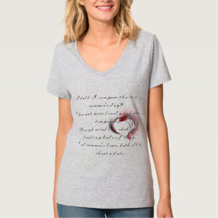 T-shirt Coeur métallique avec sonnet de Shakespeare 18