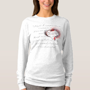 T-shirt Coeur métallique avec sonnet de Shakespeare 18