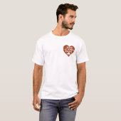 T-shirt Coeur mignon appartient à Bacon Funny Bacon T-shir (Devant entier)
