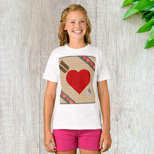 T-shirt Coeur mignon avec flèche Romantique Valentines Mot