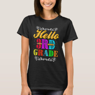 T-shirt Coeur mignon Bonjour 3e année Première journée Ret