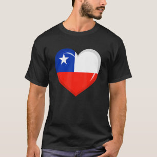 T-shirt Coeur mignon Chili Drapeau Hommes Femmes Patriotiq