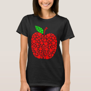 T-shirt Cœur mignon pomme rouge hommes femmes drôle Valent
