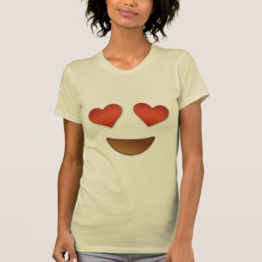 T-shirt Coeur mignon pour l'emoji de yeux (Devant)