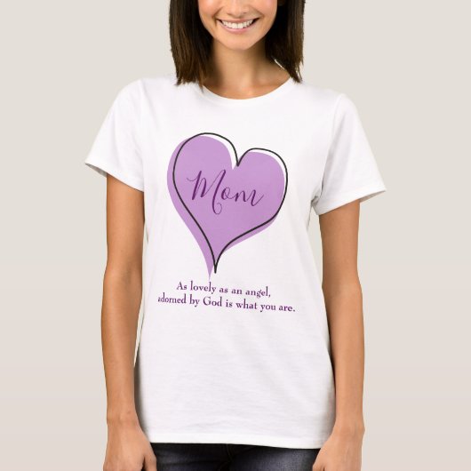 T-shirt Coeur mignon pour maman (Devant)