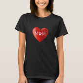 T-shirt Coeur moderne avec maman chien, maman chat patte (Devant)