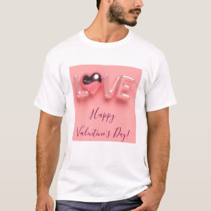 T-SHIRT CŒUR MODERNE ROSE SAINT-VALENTIN