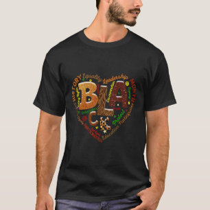T-shirt Cœur Mois de l'histoire des Noirs Amoureux de la m