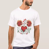 T-shirt " 🌹 Coeur Moment Spécial Design Style - 💐 💐 💐  (Devant)