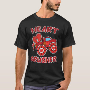 T-shirt Coeur Monster Truck Croisher Valentines Jour Amour