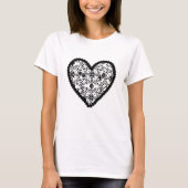 T-shirt Coeur noir (Devant)