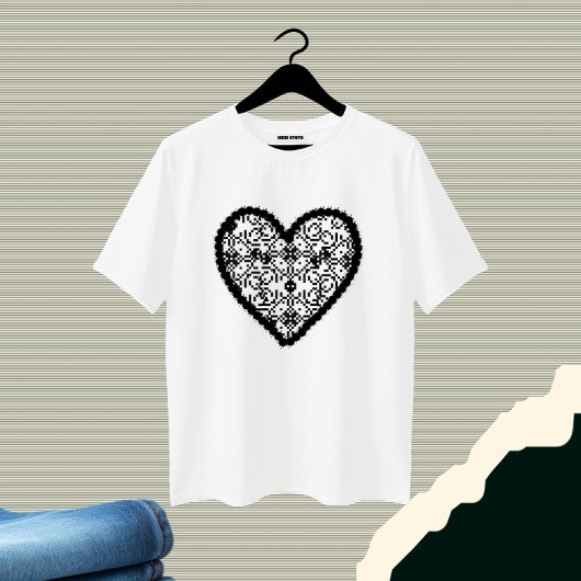 T-shirt Coeur noir