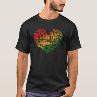 T-shirt Coeur noir Junet1865 Afro Freedom African A