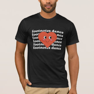 T-shirt Coeur Notes de bas de page Chemise du personnel