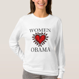 T-shirt Coeur Obama de femmes