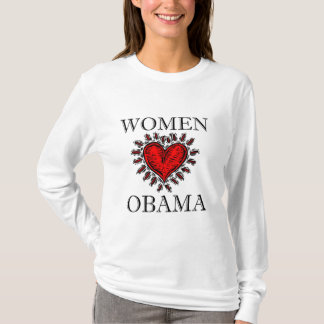T-shirt Coeur Obama de femmes