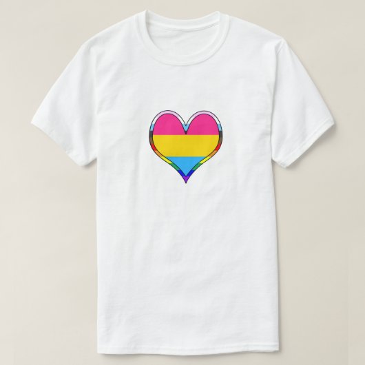 T-shirt Coeur Pan Pride (Design devant)