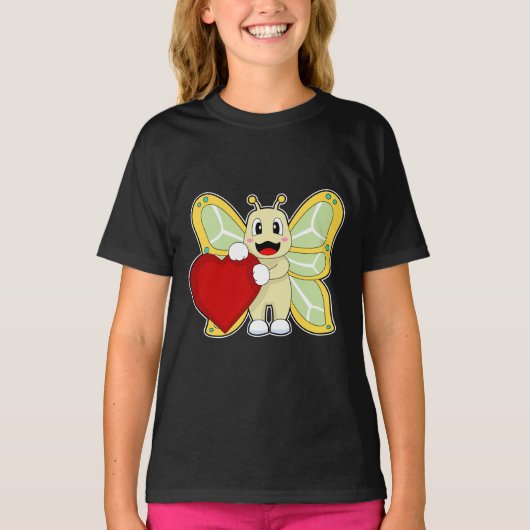 T-shirt Coeur papillon (Devant)