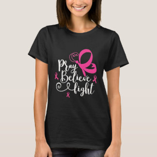 T-shirt Coeur papillon rose Je suis un survivant Cancer du