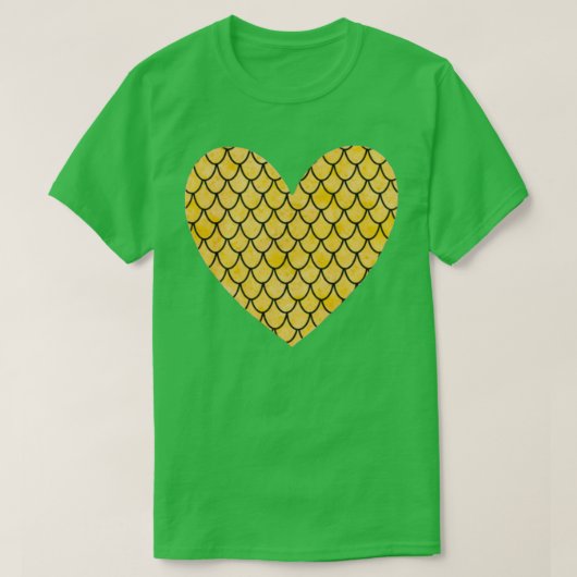 T-shirt Coeur parties scintillant or (Design devant)