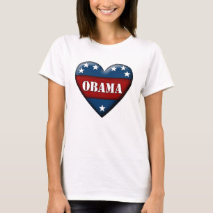 T-shirt coeur patriotique obama