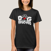 T-shirt Coeur Paw Maman Chien (Devant)