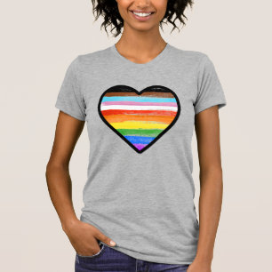 T-shirt Cœur peint de la fierté progressiste
