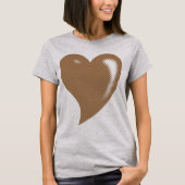 T-shirt Coeur Pop Art Brown (Devant)
