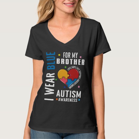 T-shirt Coeur pour Sensibilisation sur l'autisme spéciale  (Devant)