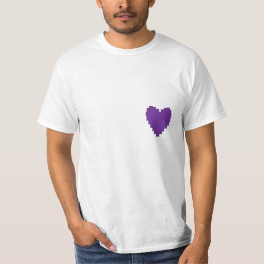 T-shirt coeur pourpre (Devant)