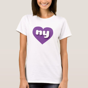 T-shirt Coeur pourpre de New York - J'aime n'importe qui
