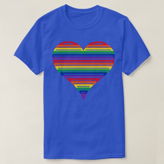 T-shirt Coeur Rainbow Pride (Design devant)