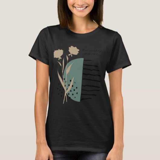 T-shirt Cœur reconnaissant Abondance intérieure Simplement (Devant)