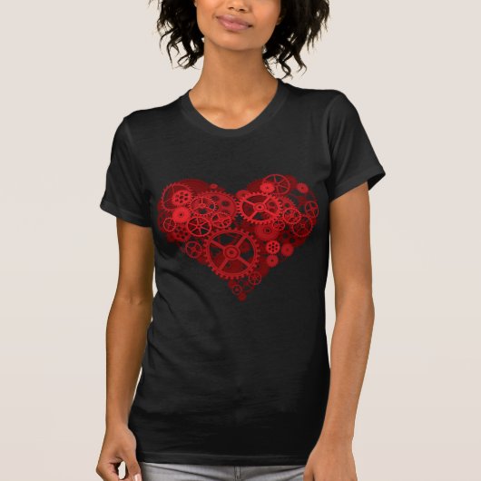 T-shirt Coeur Red Gears (Devant)