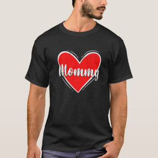 T-shirt Coeur rétro Valentines Jour maman Matching Famille