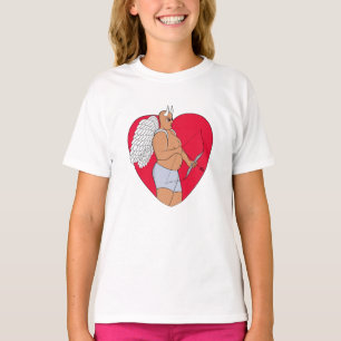 T-shirt Coeur romantique avec un Cupide inhabituel