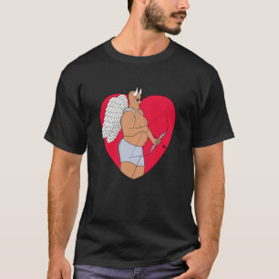 T-shirt Coeur romantique avec un Cupide inhabituel