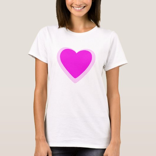T-SHIRT COEUR ROSE (Devant)