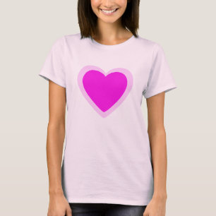 T-SHIRT COEUR ROSE