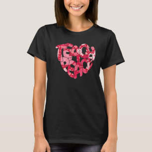 T-shirt Coeur rose Apprendre Paix Amour Inspiration Thé Hi