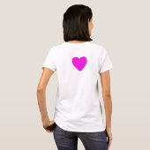 T-shirt COEUR, rose blanc (Dos entier)