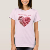 T-shirt Coeur rose de la meilleure maman des mondes (Devant)