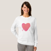 T-shirt Coeur rose mou (Devant entier)
