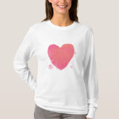 T-shirt Coeur rose mou (Devant)