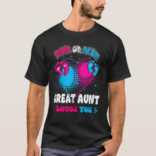 T-shirt Coeur Rose Ou Bleu Grande Tante Aime Vous Douche G