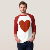 T-shirt Coeur rouge clair (Devant entier)