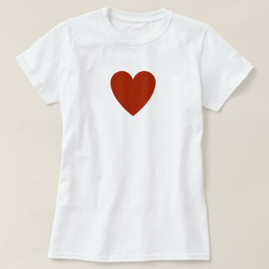 T-shirt Coeur rouge clair (Design devant)
