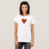 T-shirt Coeur rouge clair (Devant entier)