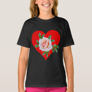 T-SHIRT CŒUR ROUGE ET ROSE POUR LA SAINT-VALENTIN