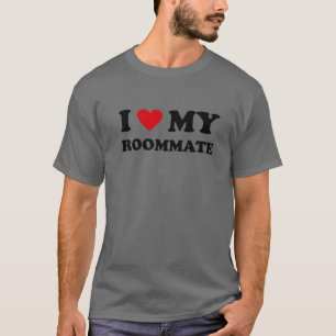 T-shirt Coeur Rouge - J'aime mon colocataire